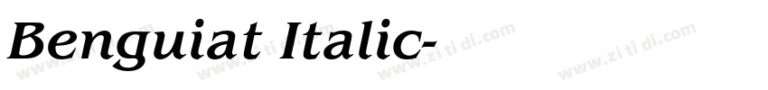 Benguiat Italic字体转换